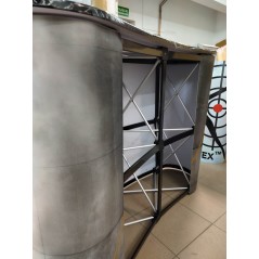 Stabilna lada promocyjna Pop-Up 2×2 130×40 cm z nadrukiem – na eventy i targi