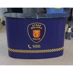 Stabilna lada promocyjna Pop-Up 2×2 130×40 cm z nadrukiem – na eventy i targi