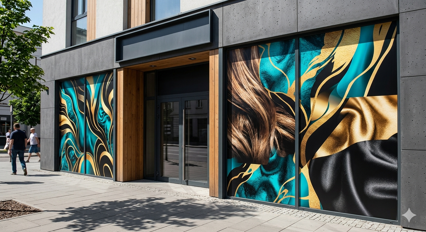 Folia polimerowa z laminatem UV na witryne lokalu z drukarni Wojewoda