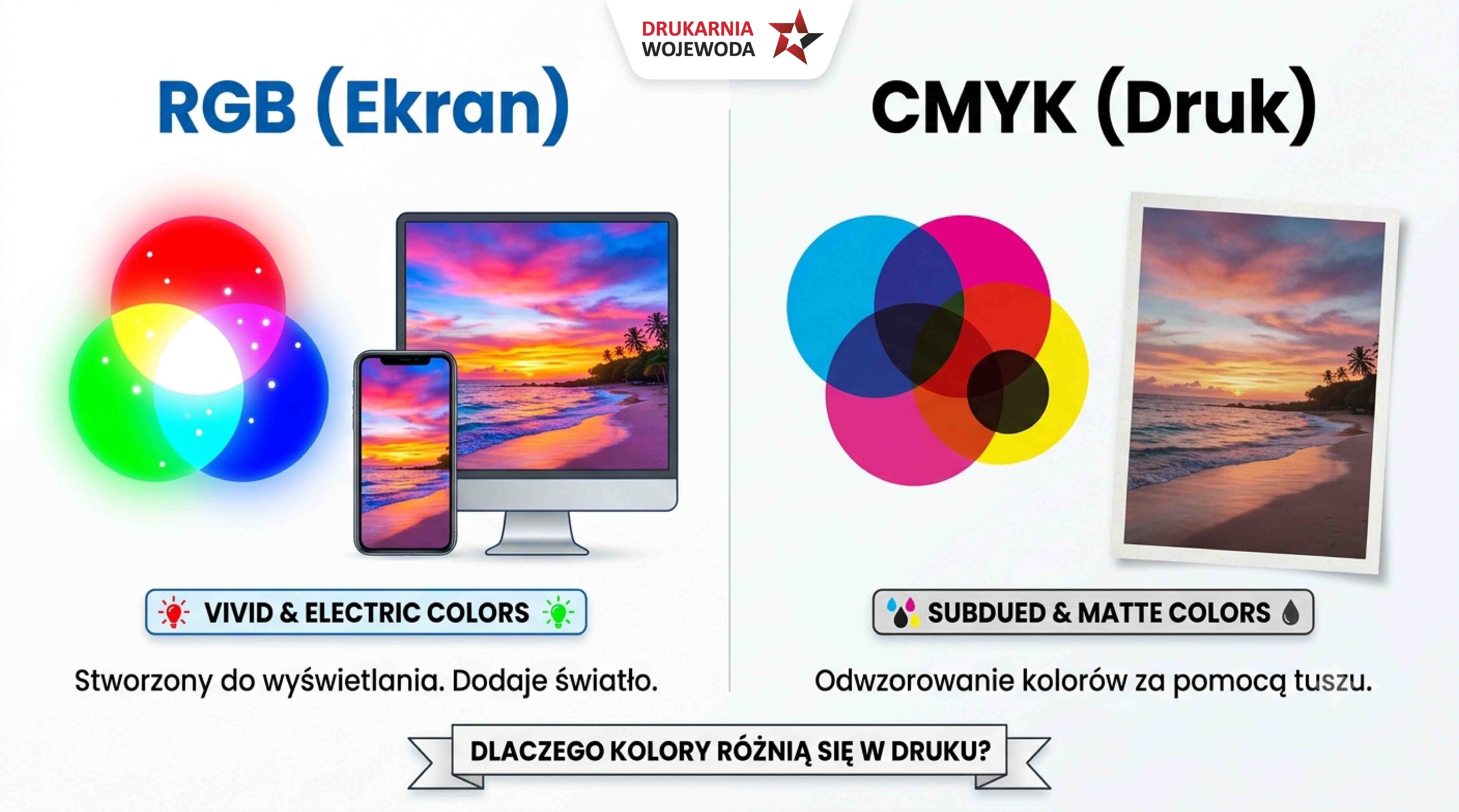 projekty RGB a CMYK - drukarnia wojewoda